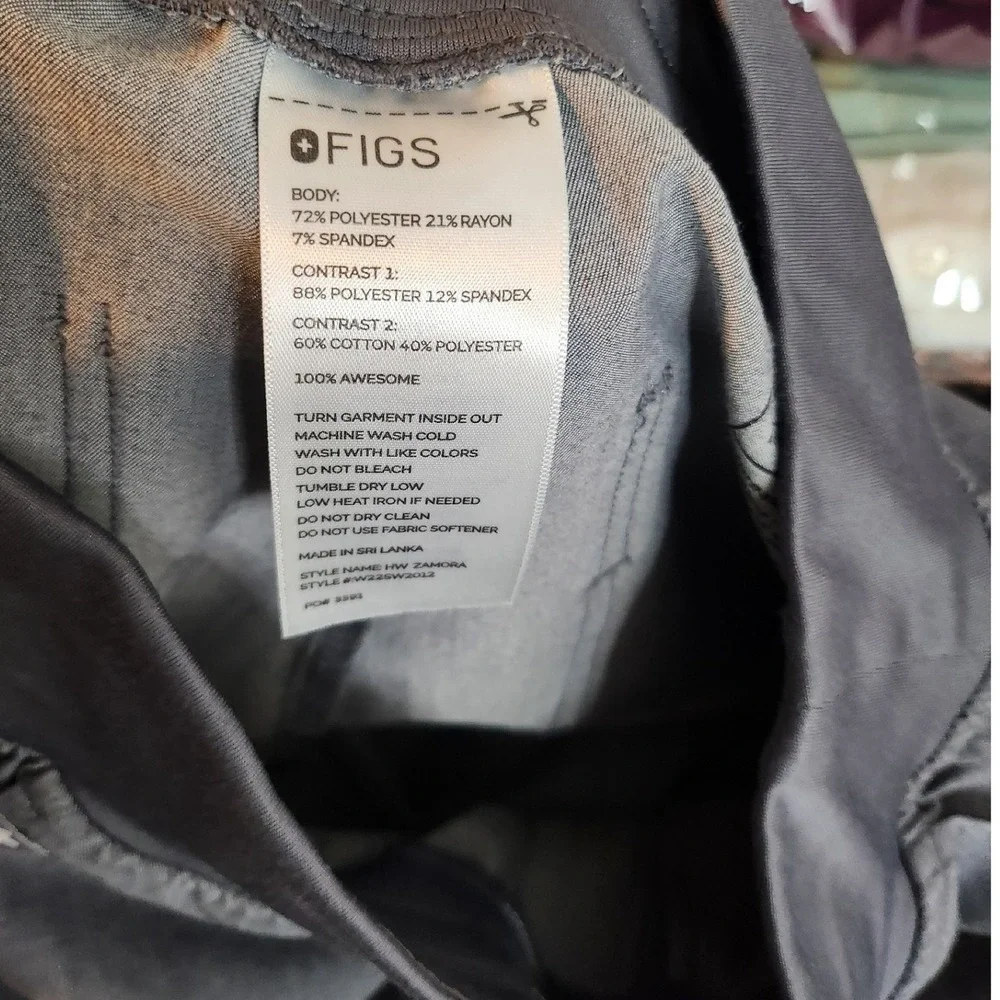 Figs Woman's Zamora Jogger Scrub Pants‎ XS Gray Hospital Uniform